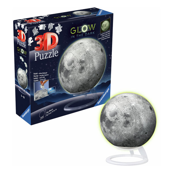 Ravensburger maan glow in the dark - 3d puzzel