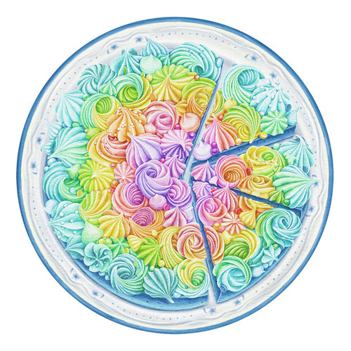 Legpuzzel Rond Regenboogtaart, 500st.