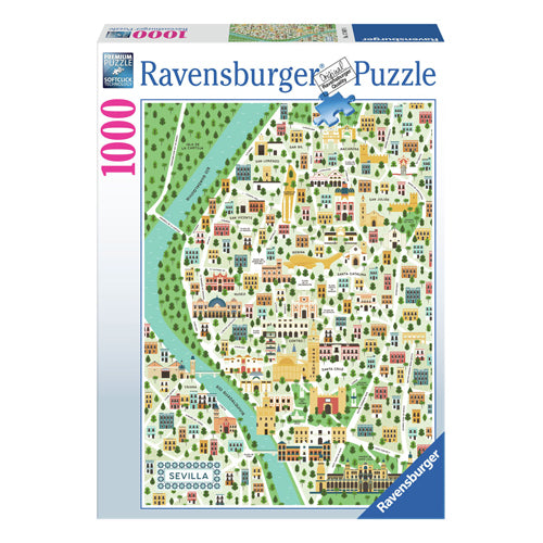 Ravensburger legpuzzel plattegrond van Sevilla, 1000st.