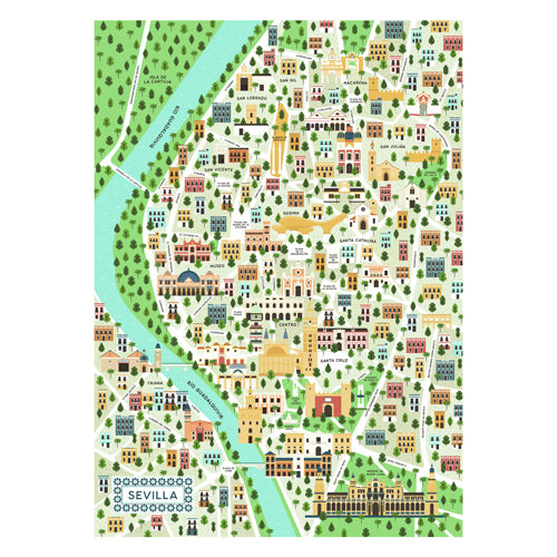 Ravensburger legpuzzel map of seville, 1000st.