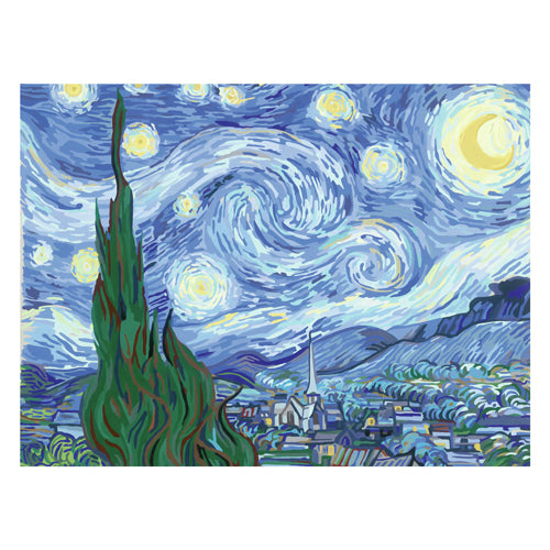 Ravensburger the starry night (van gogh) - schilderen op nummer voor volwassenen