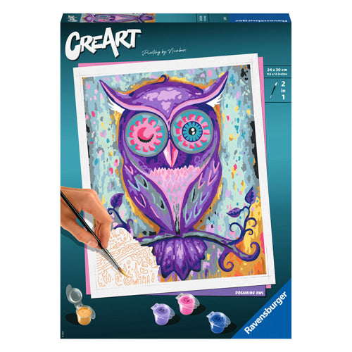 Ravensburger creart schilderen op nummer - dromende uil