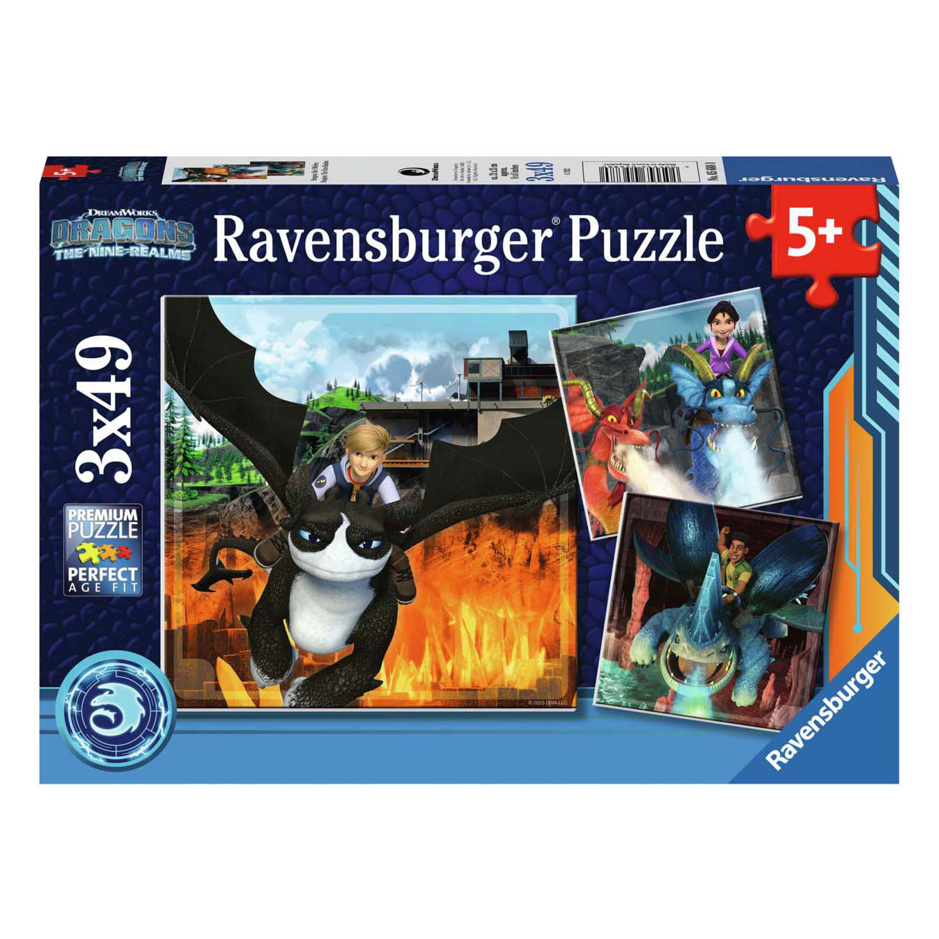 Ravensburger draken de negen rijken legpuzzel, 3x49st.