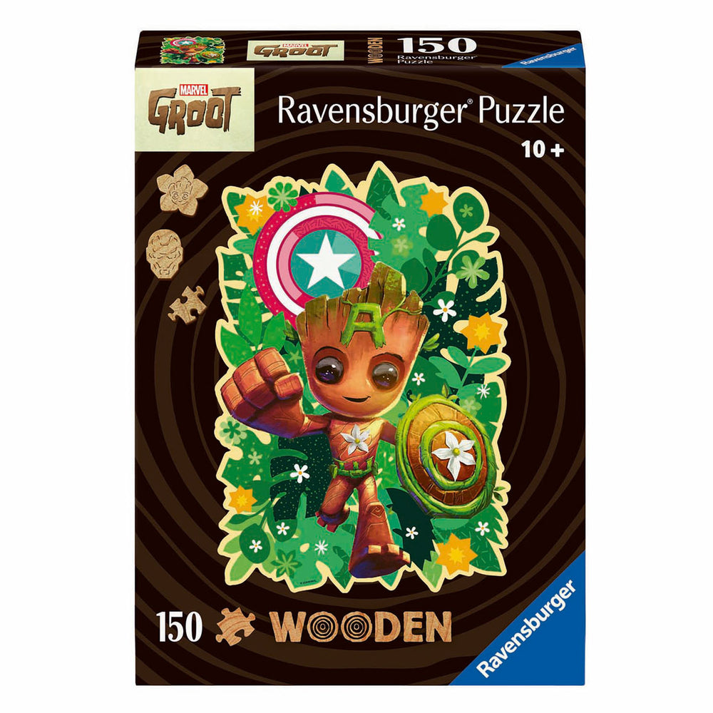 Ravensburger houten legpuzzel marvel groot, 150st.