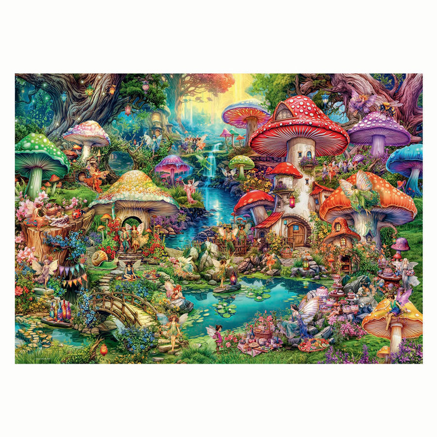 Ravensburger legpuzzel merry mushroom village, 1000st.