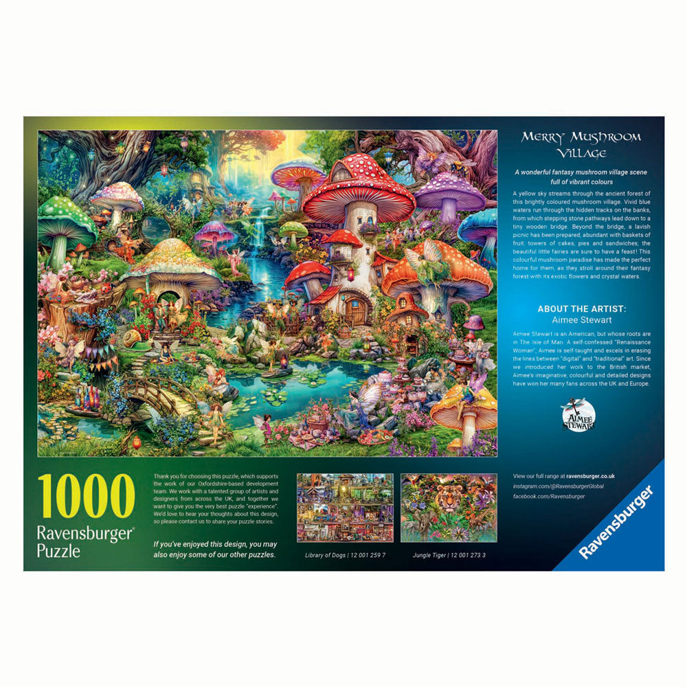 Ravensburger puzzel vrolijk paddenstoelendorp 1000 stukjes