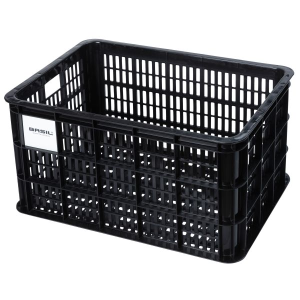 Basil fietskrat L - groot - 40 liter - zwart