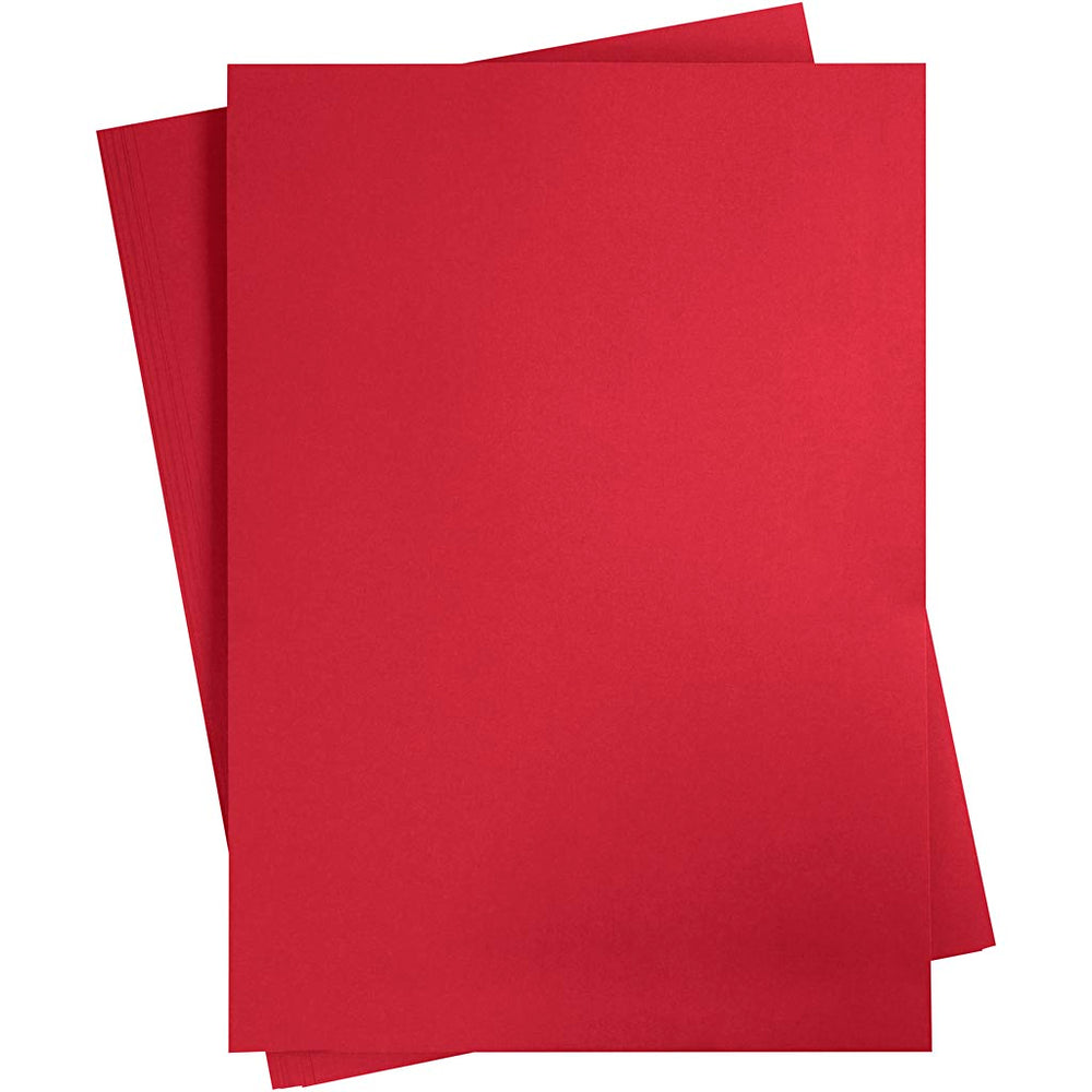Gekleurd karton, a2, vel 420x594 mm, 180 gr, kerstrood, 10 vel 1 doos