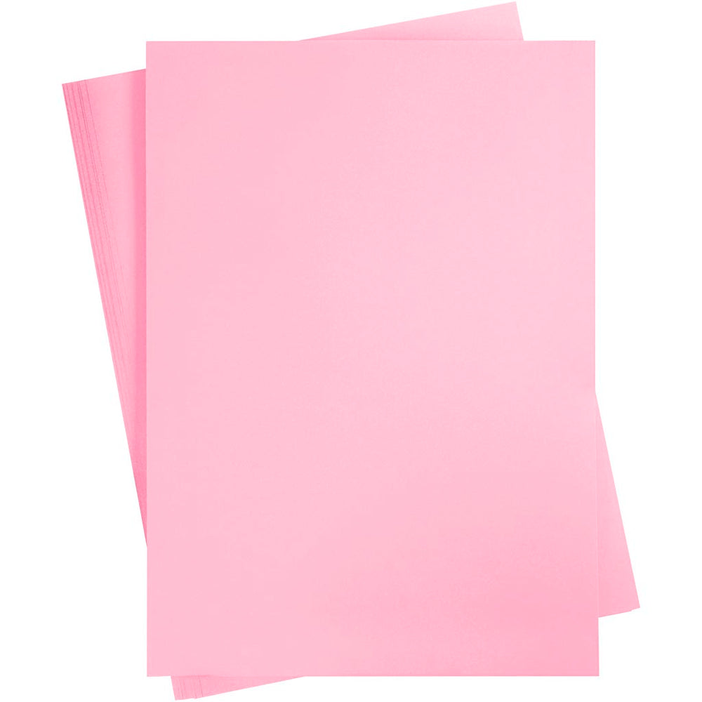 Gekleurd karton, a2, vel 420x594 mm, 180 gr, lichtroze, 10 vel 1 doos