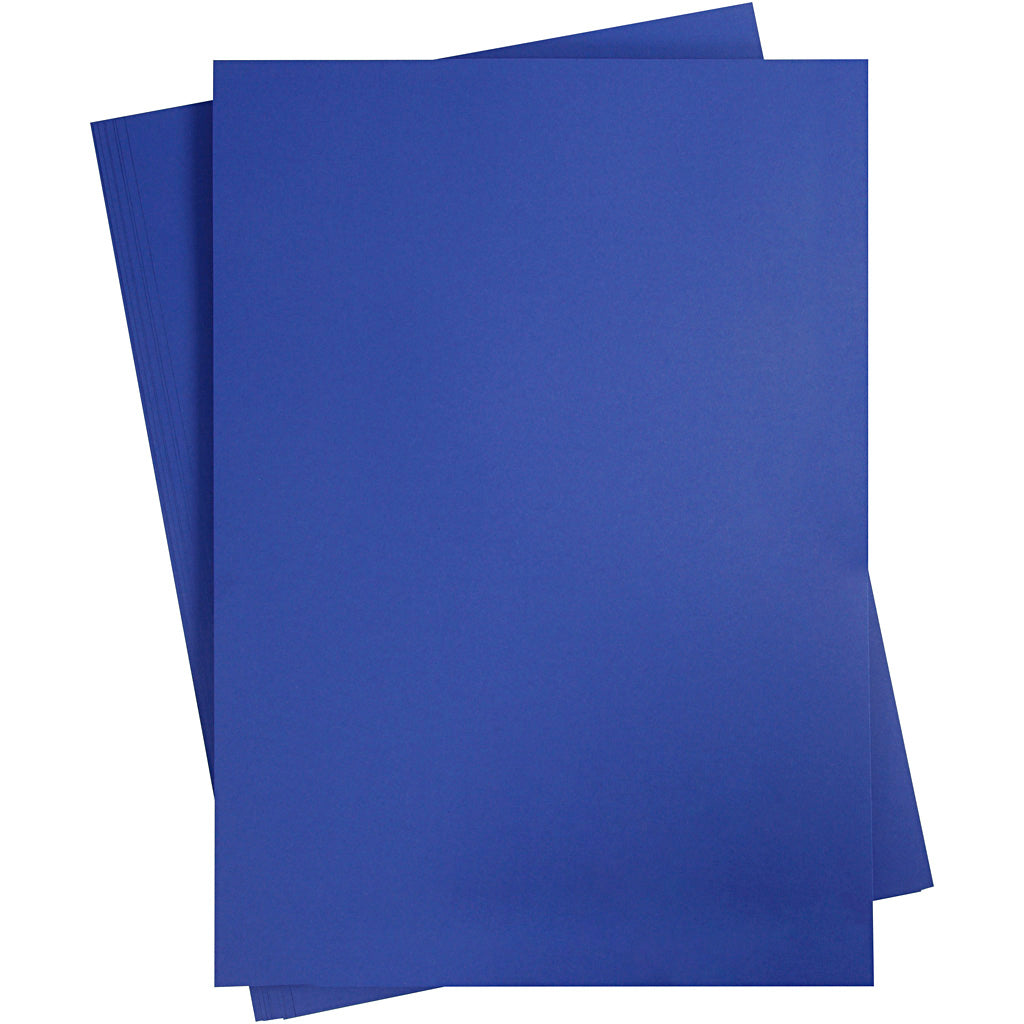 Gekleurd karton, a2, vel 420x594 mm, 180 gr, koningsblauw, 10 vel 1 doos