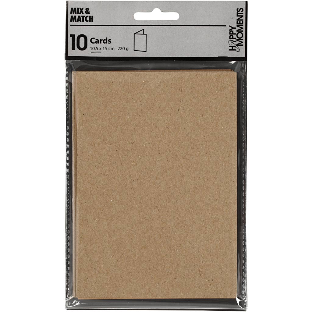 Creativ bedrijfskaarten naturel 10,5x15cm, 10st.