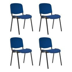 Bezoekersstoel nowy styl iso plus stapelbaar blauw