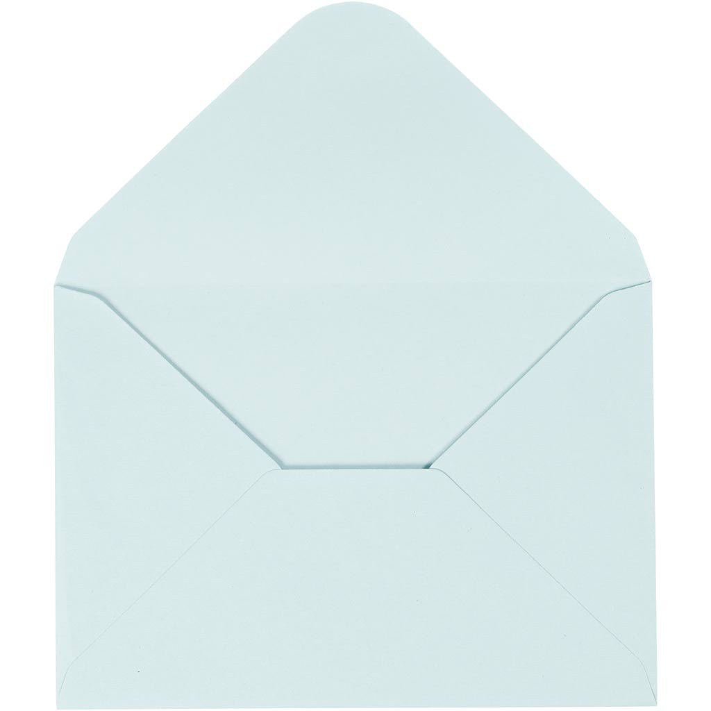 Creativ company enveloppen, afmeting envelop 11,5x16 cm, 110 gr, lichtblauw, 10 stuk 1 doos