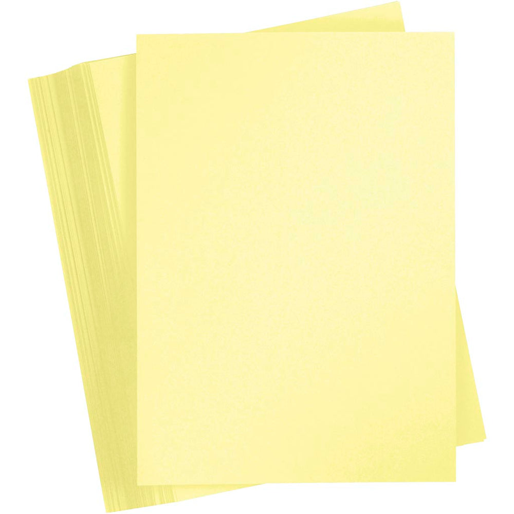 Gekleurd karton, a4, vel 210x297 mm, 180 gr, lichtgeel, 100 vel 1 doos