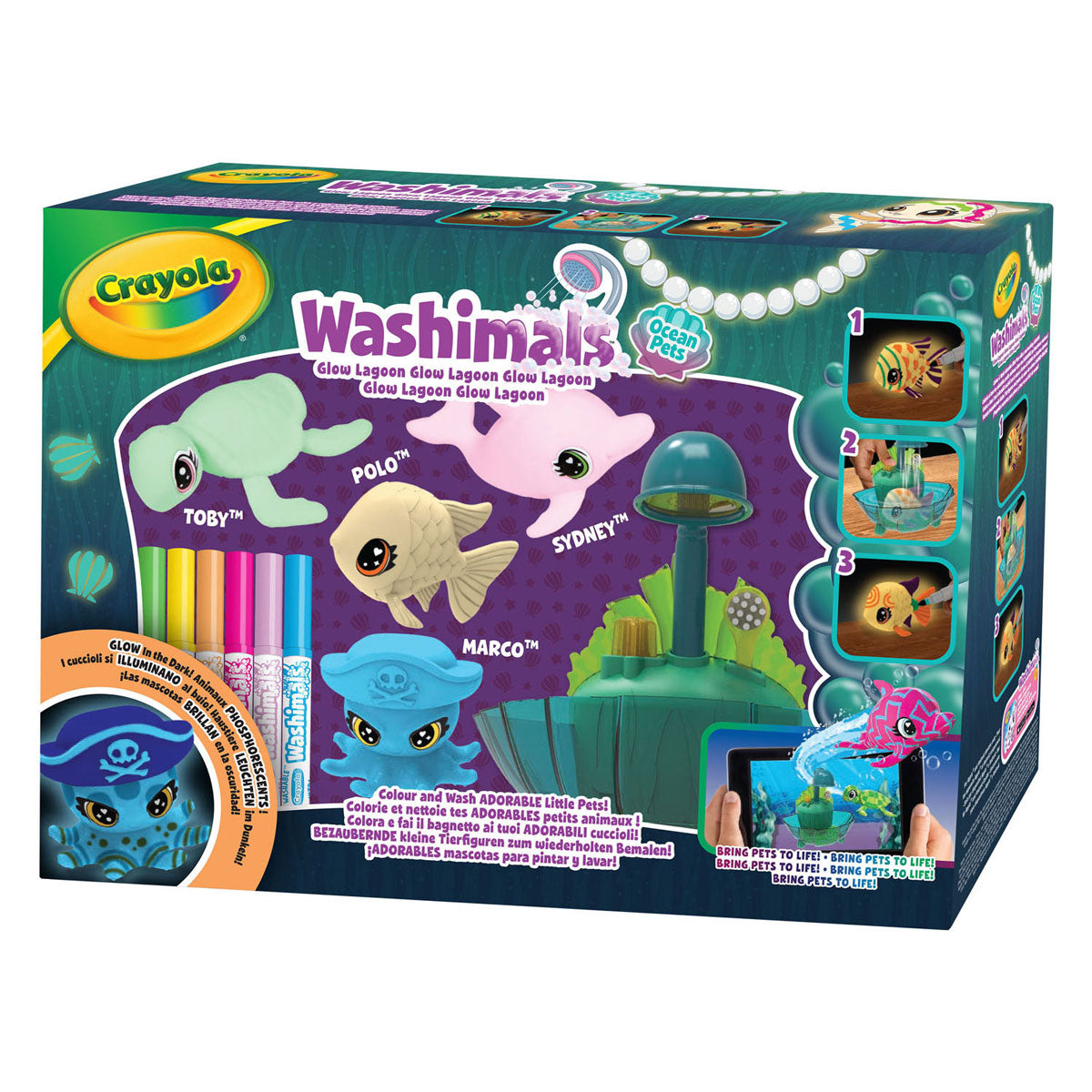 Crayola washimals ocean glow lagoon speelset