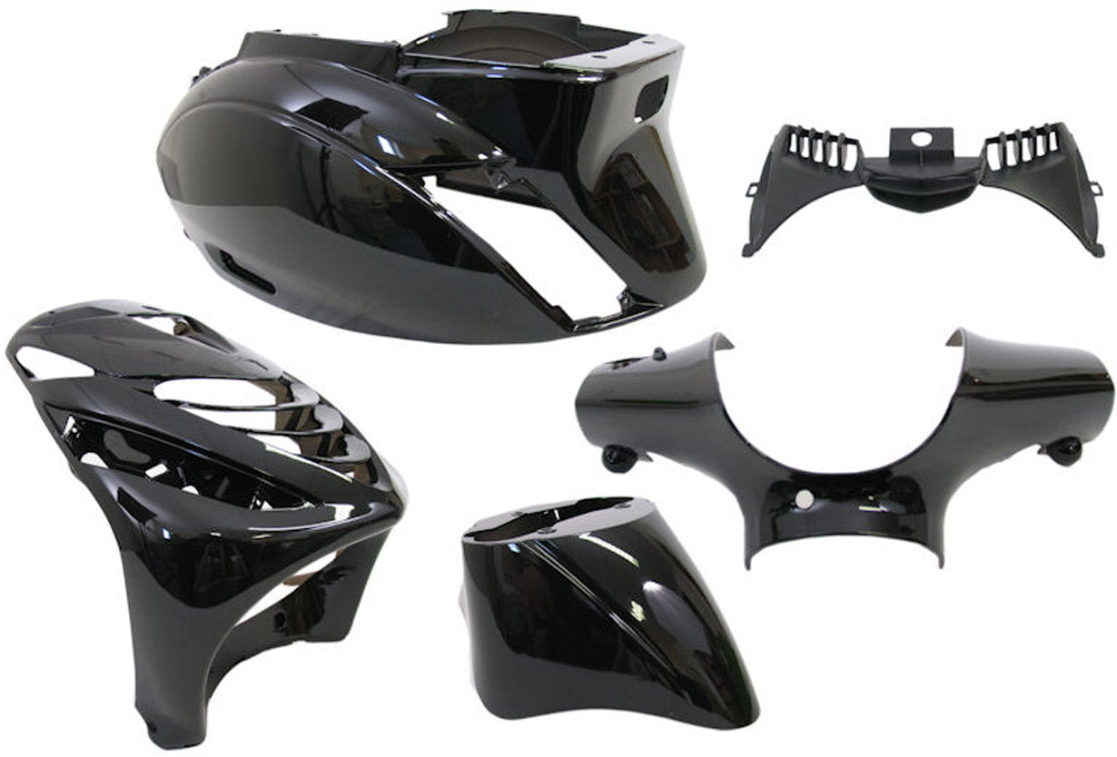 Edge plaatset 5-delig voor piaggio zip-sp vanaf bouwjaar 2000 - zwart metallic