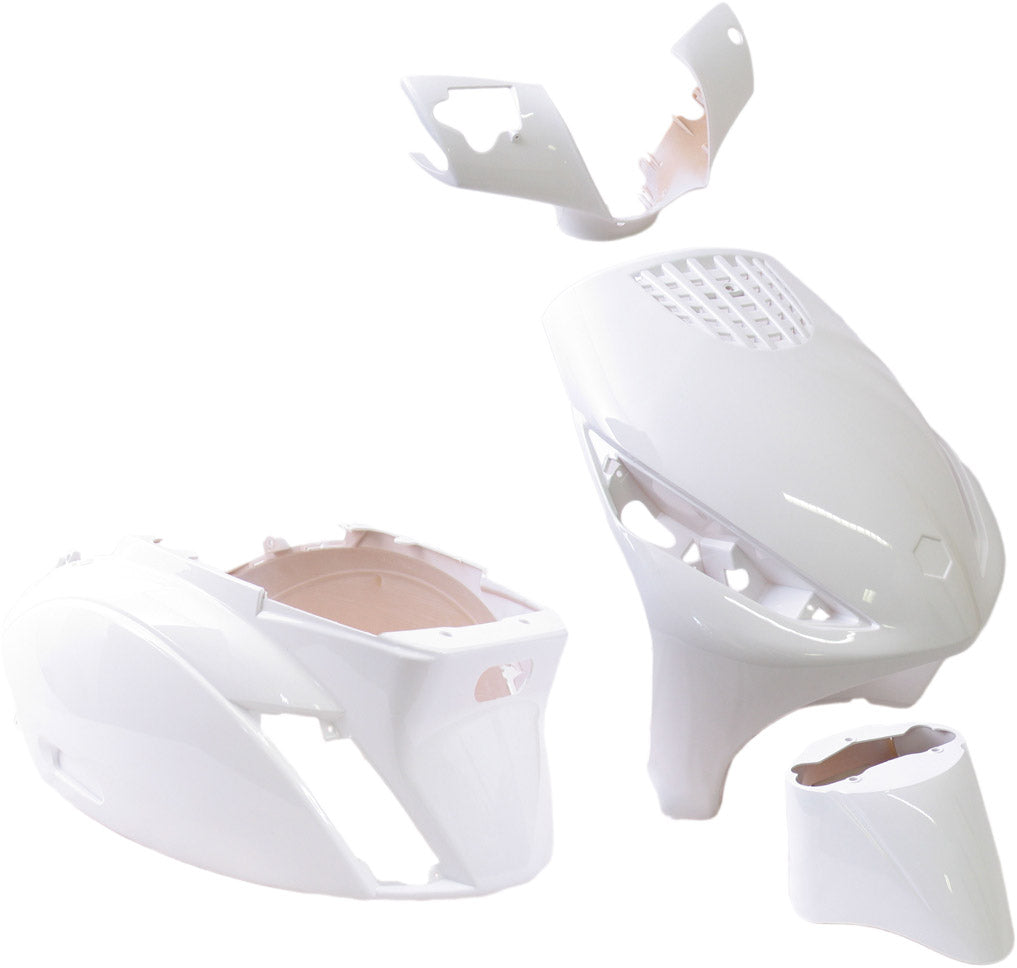 Edge plaatset 4-delig voor piaggio zip zip 2000 2t 4t vanaf bouwjaar 2000 - glanzend wit
