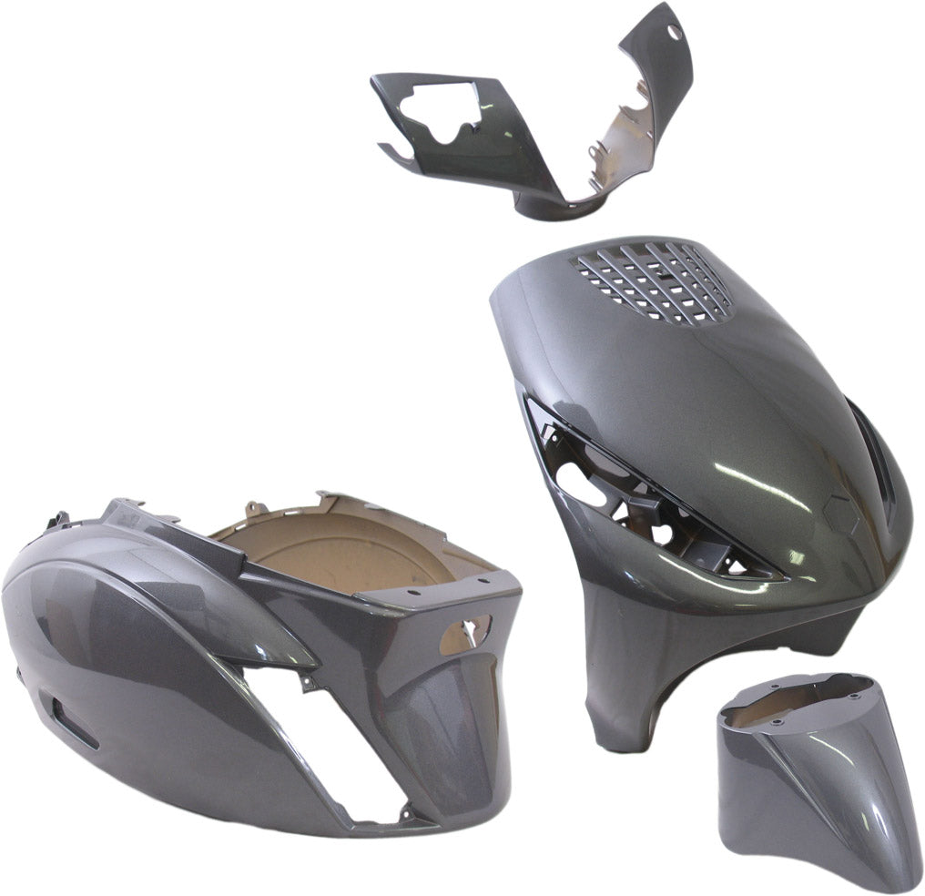 Edge ter plaatset 4-delig voor piaggio zip zip 2000 2t 4t vanaf bouwjaar 2000 - antraciet