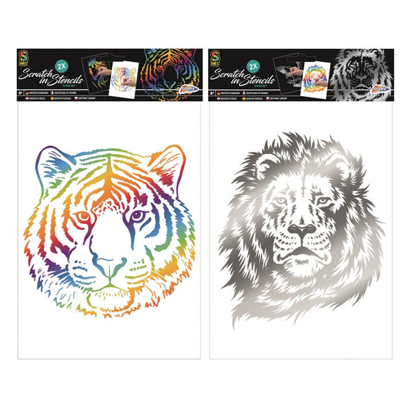 Grafix A4 Scratch Art Stencils 2 sheets