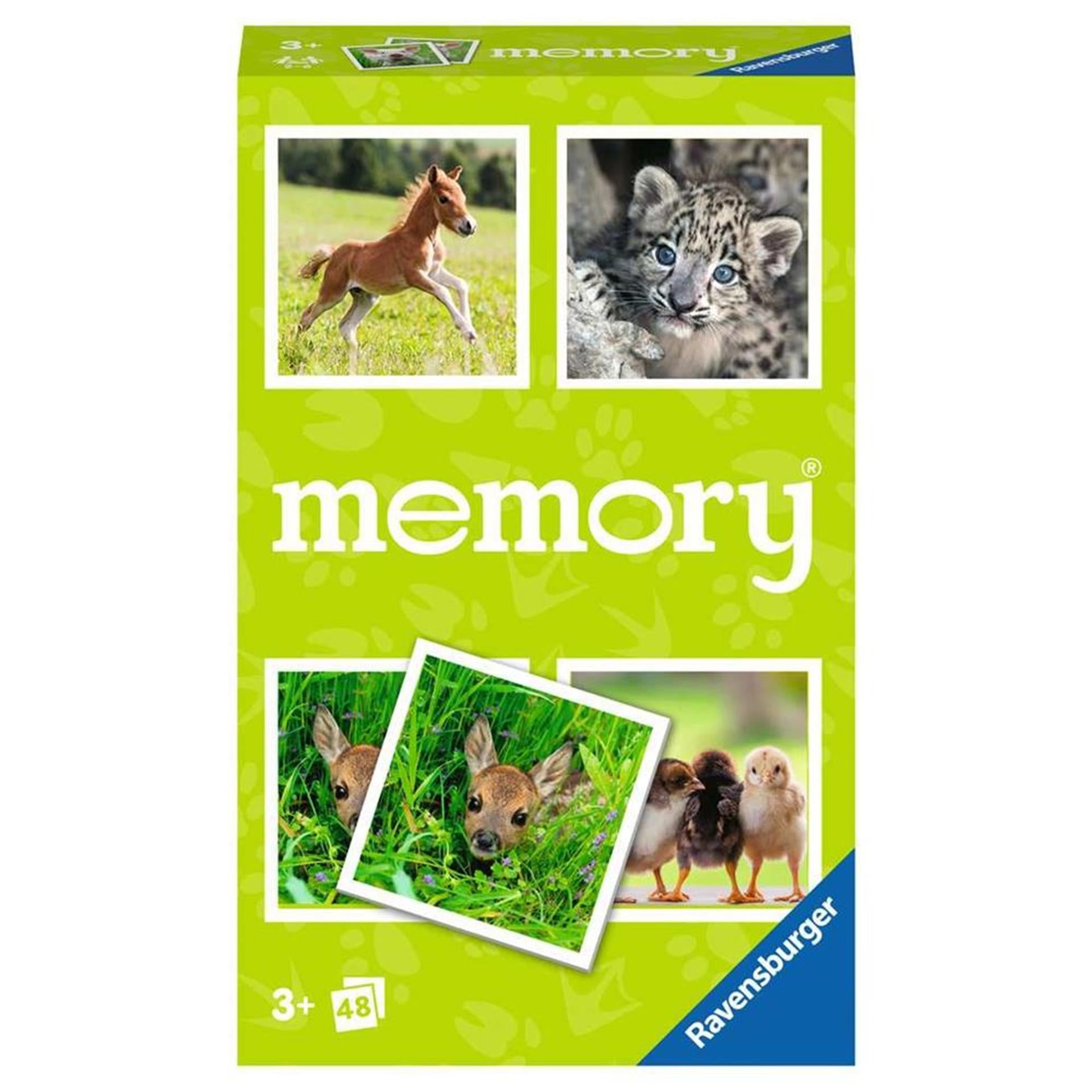 Ravensburger spel memory jonge dieren pocket