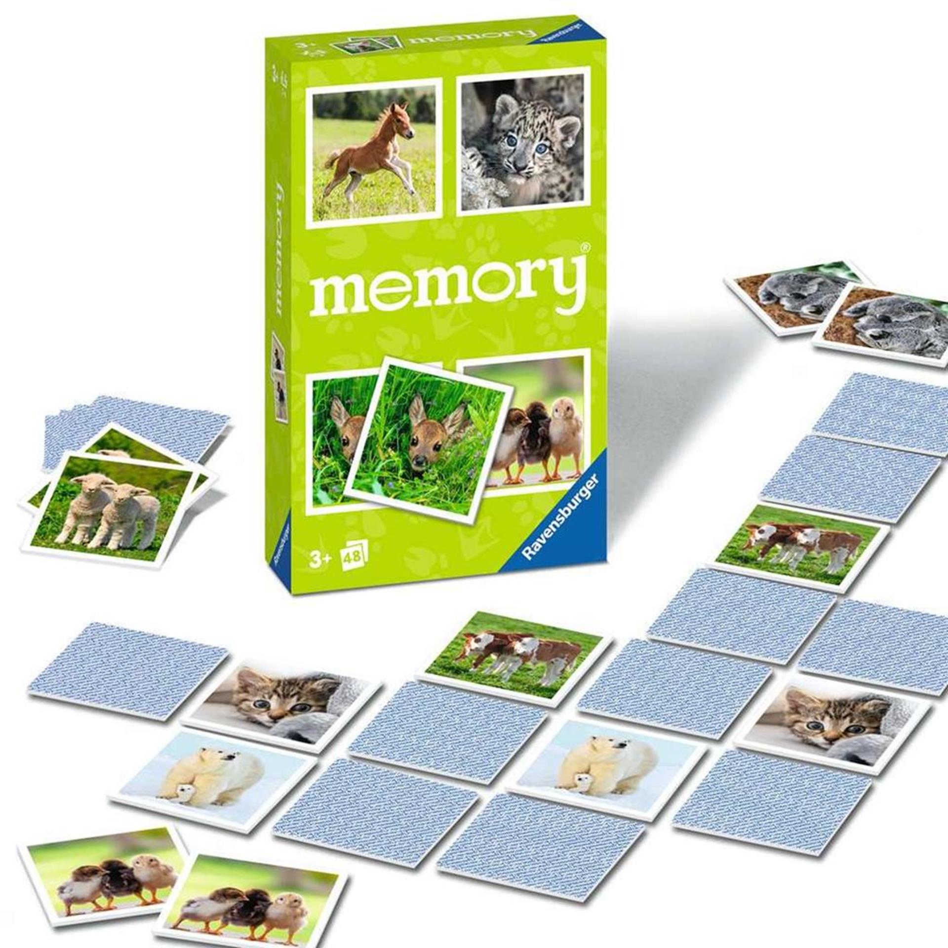 Ravensburger spel memory jonge dieren pocket