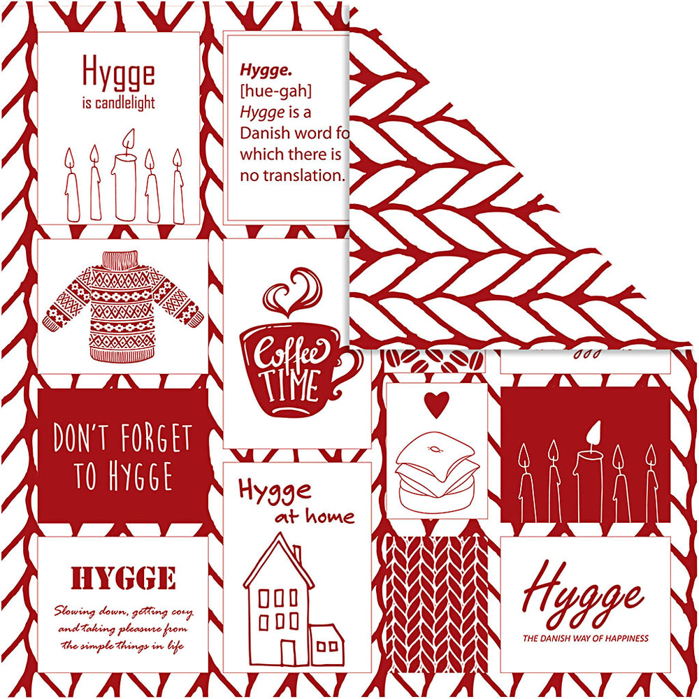 Design papier, breiwerk, vel 30,5x30,5 cm, 180 gr, 5 vel 1 doos