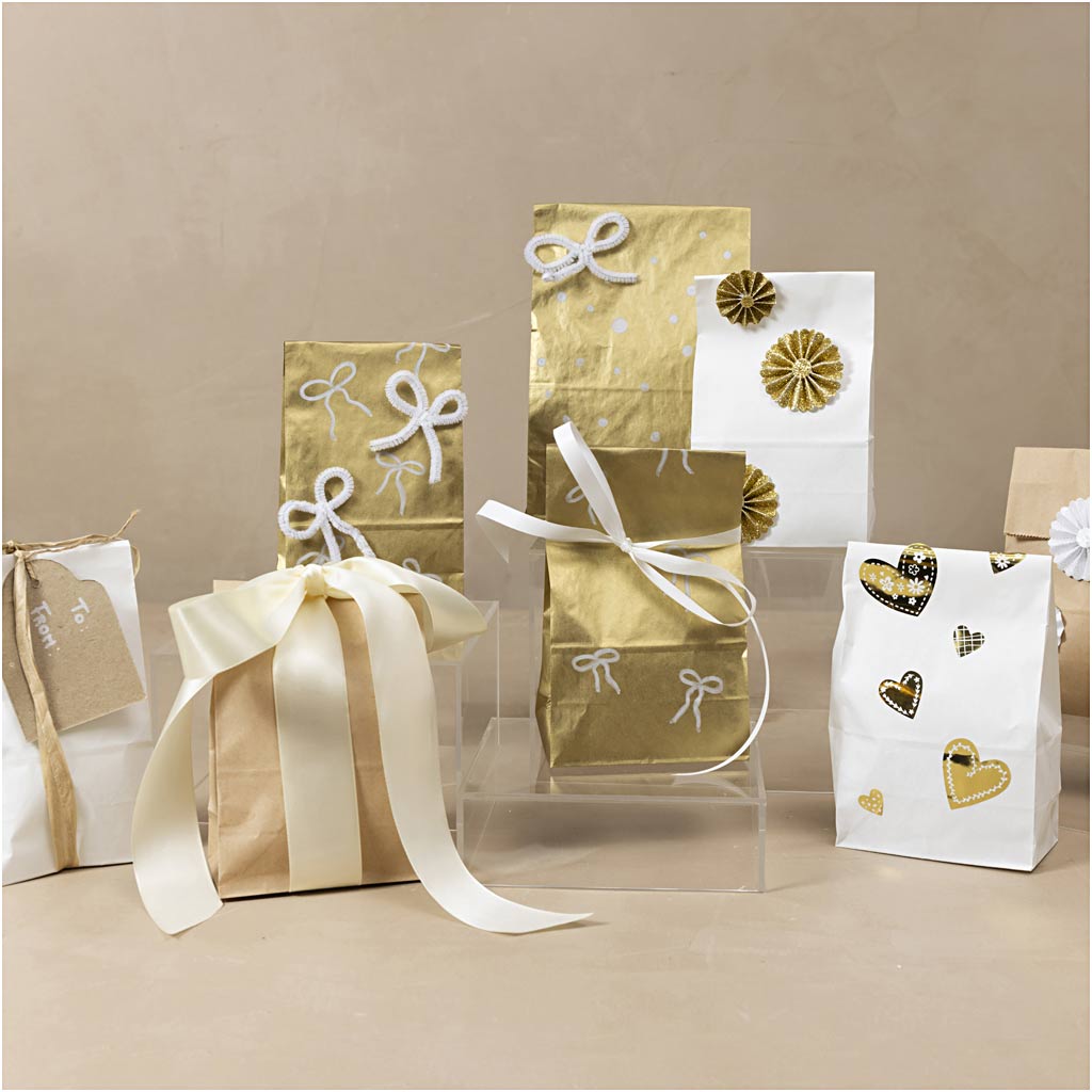 Creative company papieren zakken wit, 10st.