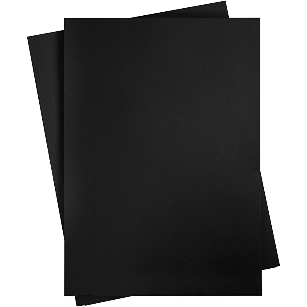 Gekleurd karton, vel 460x640 mm, 210-220 gr, zwart, 25 vel 1 doos