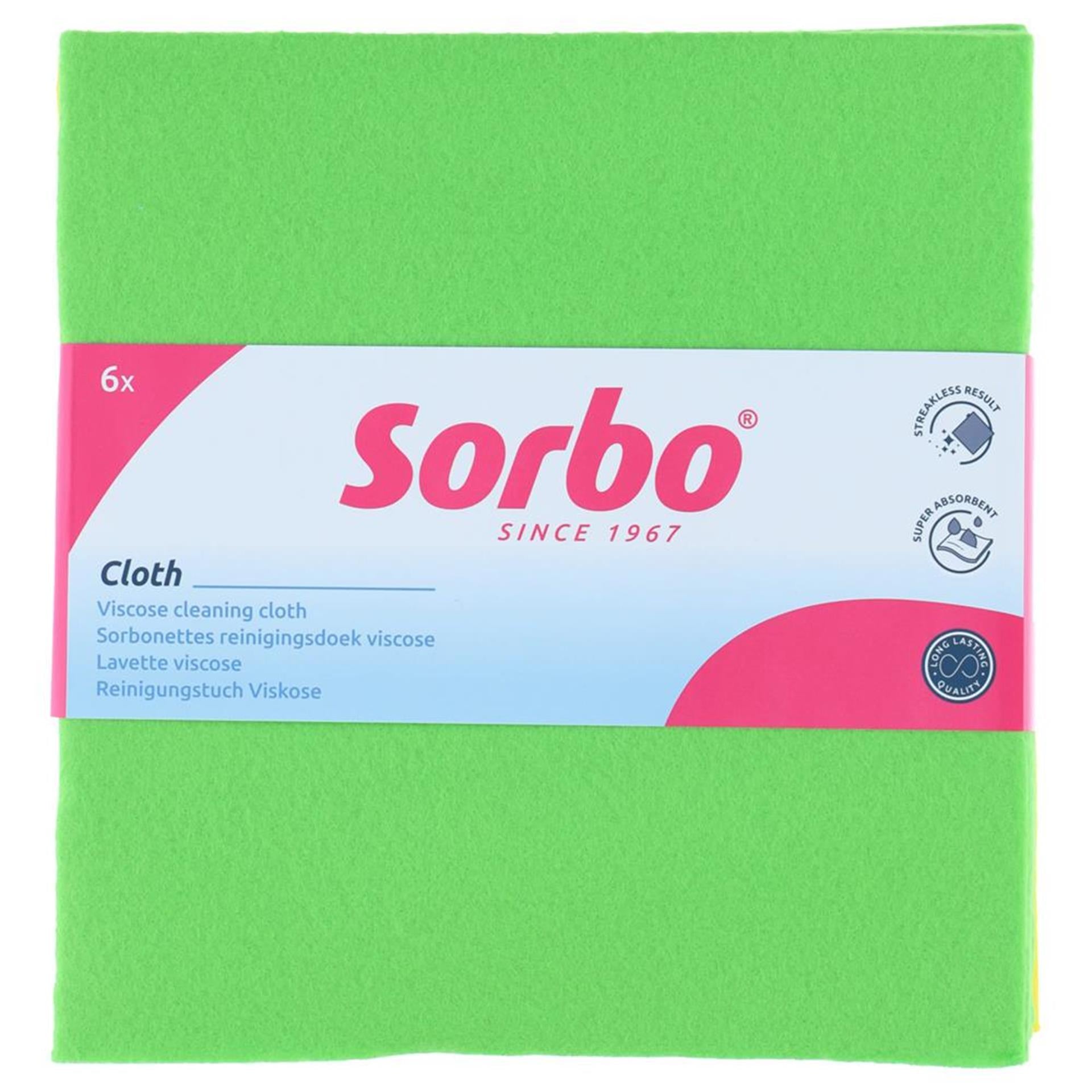 Sorbo viscosedoeken gekleurd 38x40cm