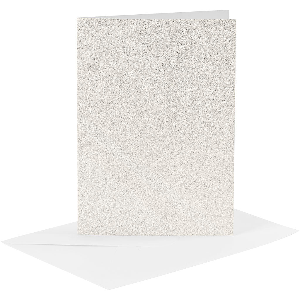 Creativ company https: www.cchobby.nl kaarten-en-enveloppen-afmeting-kaart-10-5x15-cm-afmeting-envelop-11-5x16-5-cm-glitter-120-250-gr-wit-4-set-1-doos