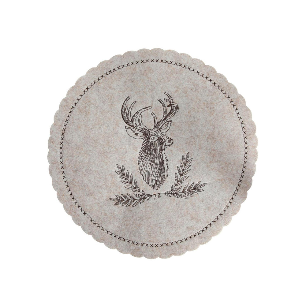 Svenska living placemat rendier vilt beige ø35cm
