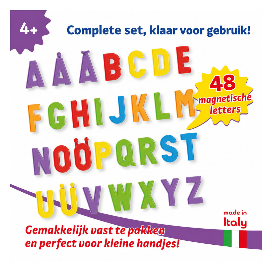 Quercetti abc magneten hoofdletters, 48st.