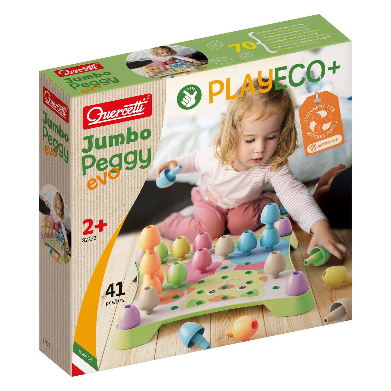 Quercetti playeco insteek mozaïek groot, 41dlg.