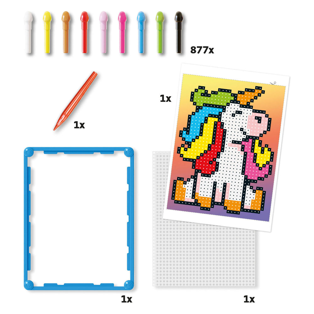 Quercetti pixelart basis eenhoorn, 880dlg.