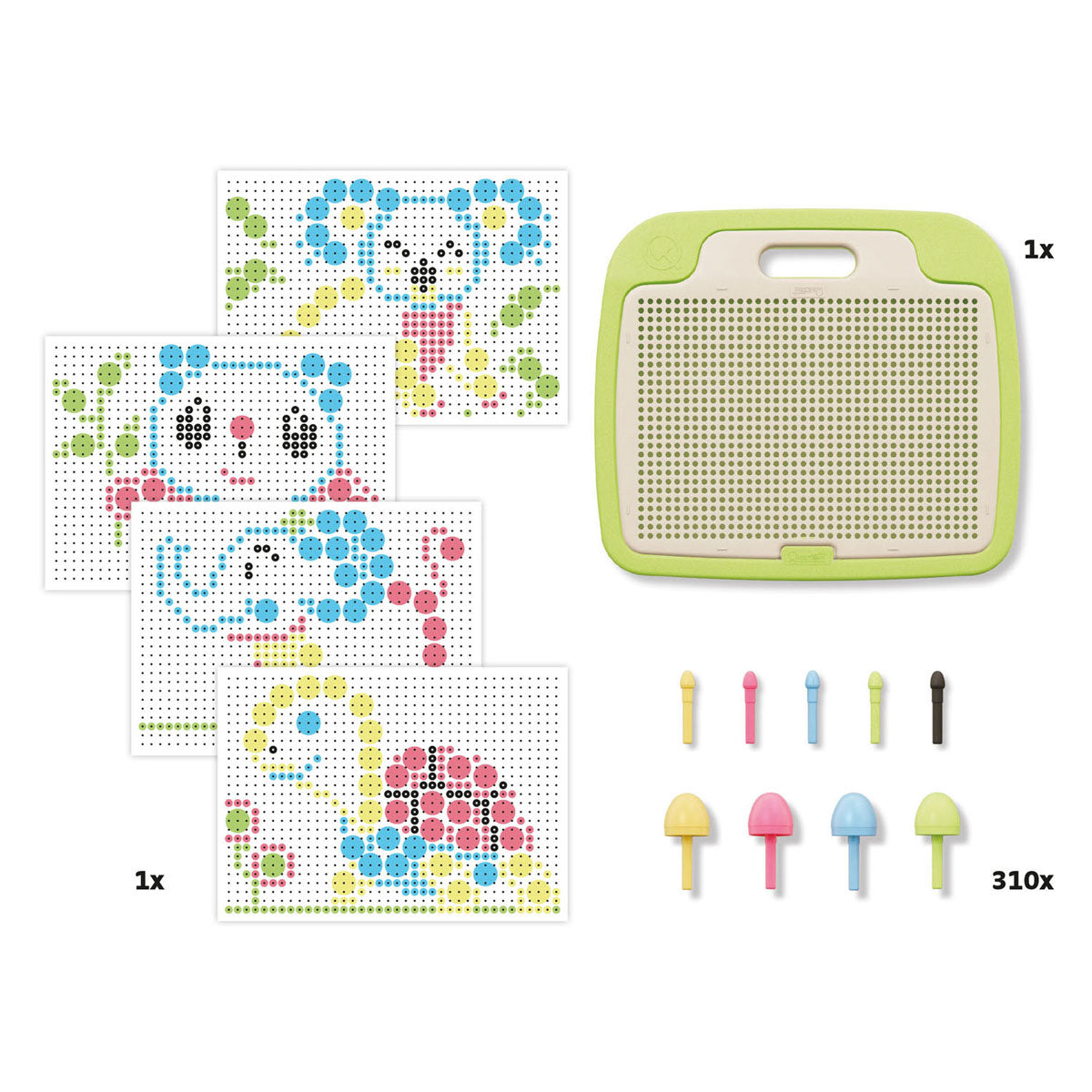 Quercetti fantacolor play eco insteekmozaïek, 310dlg.