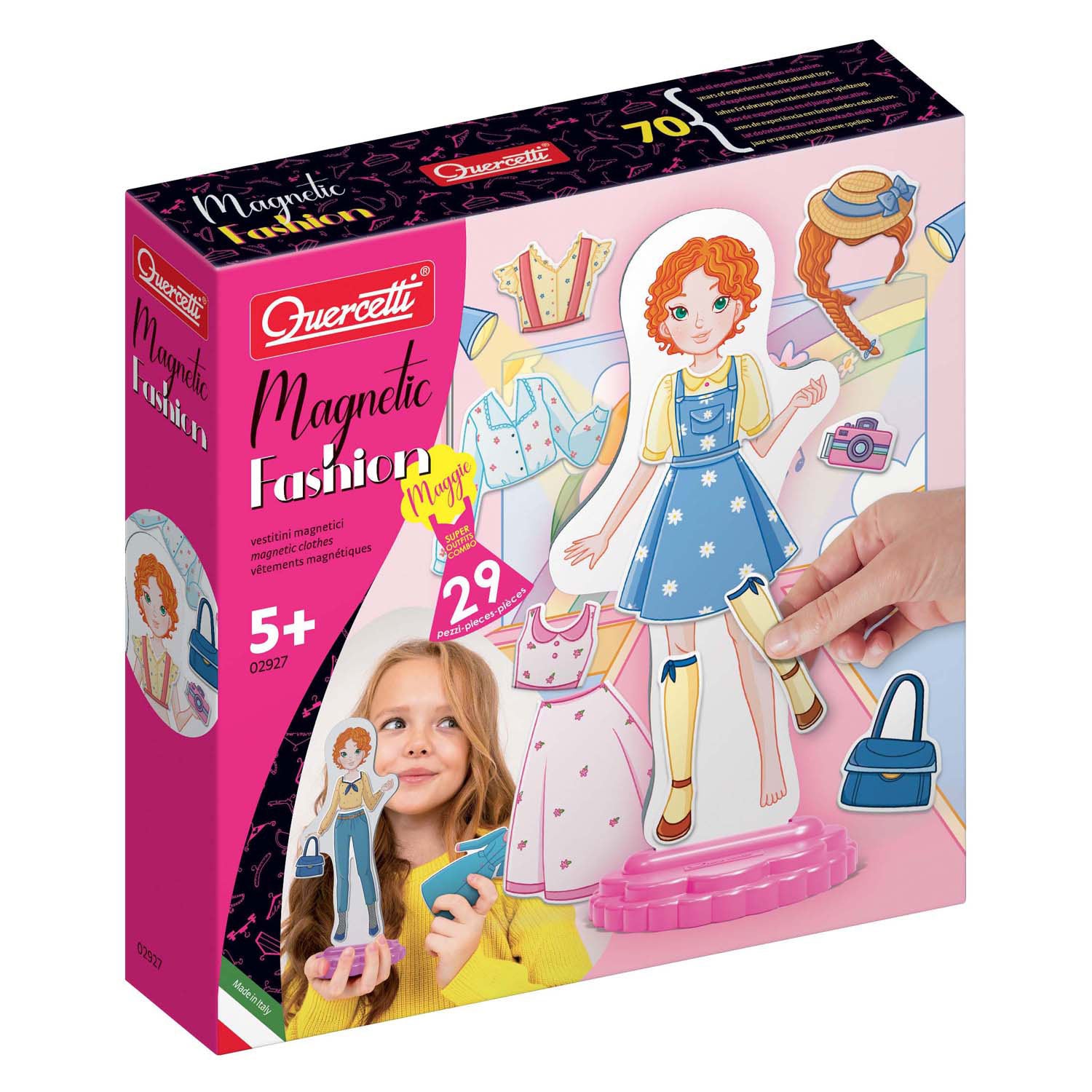 Quercetti magnetische modus aankleedpop, 29dlg.