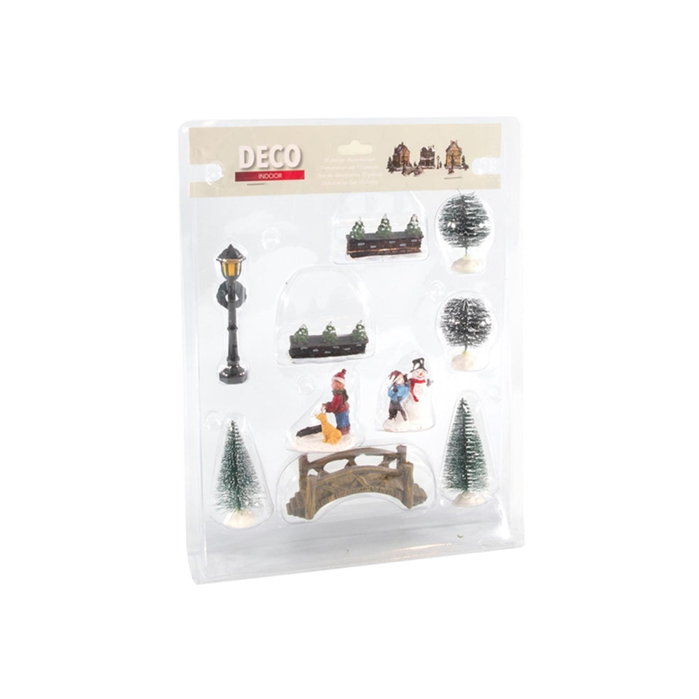 Svenska living kerstfigurenset 10-delig met brug