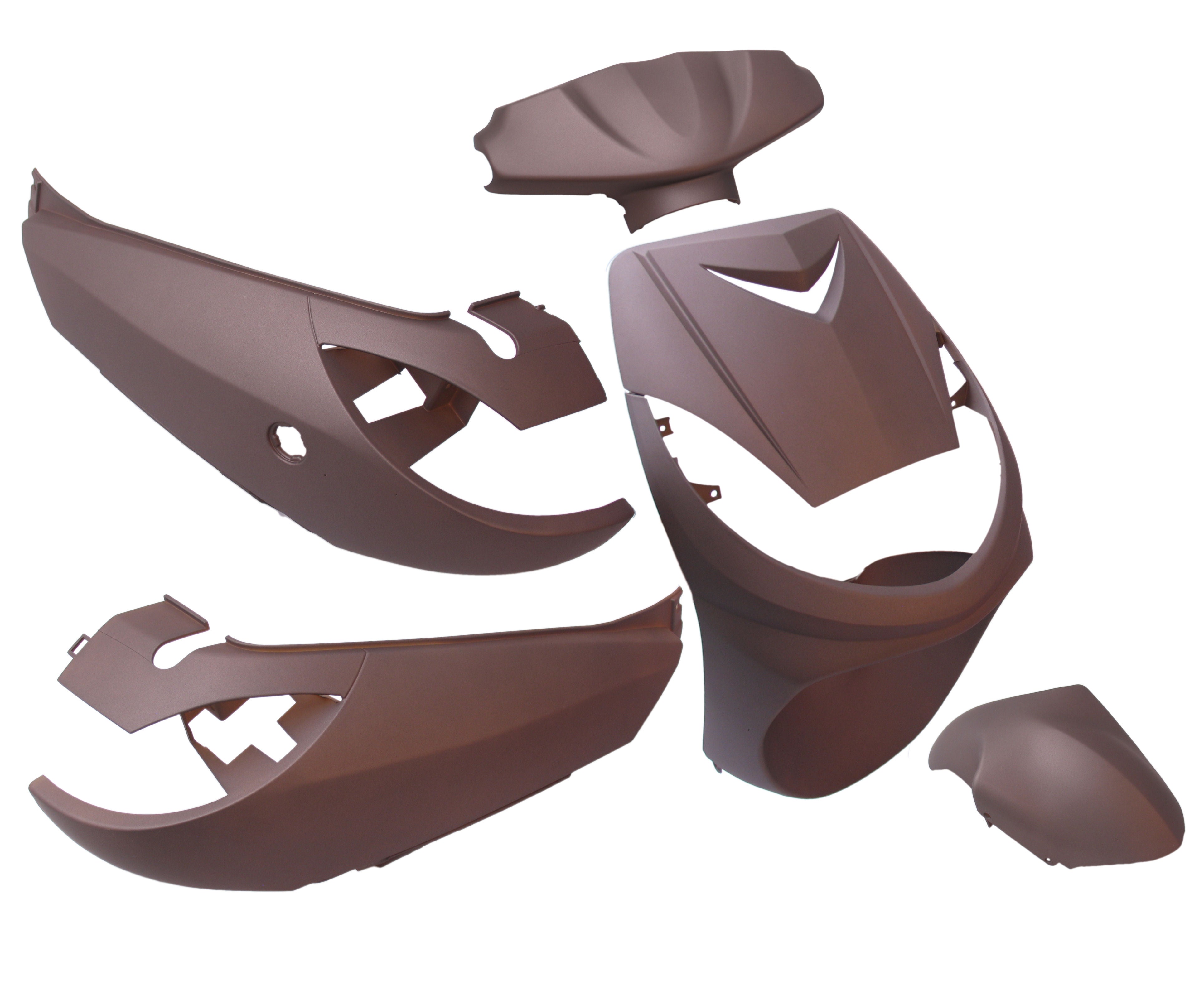 Edge plaatset 6-delig for peugeot vivacity tot bouwjaar 2008 - mat bruin