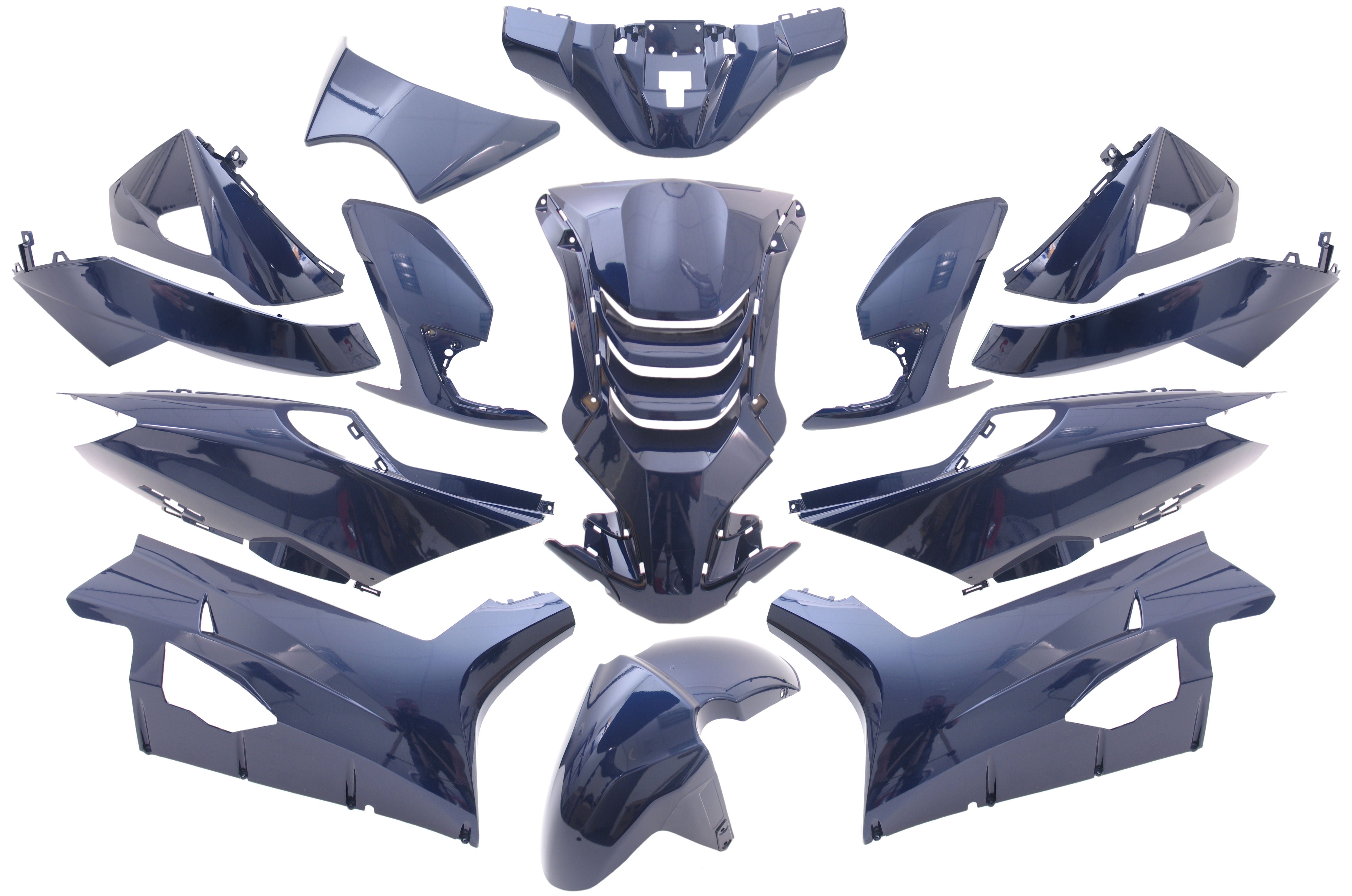 Edge plaatset 14-delig voor peugeot speedfight 4 - blauw metallic