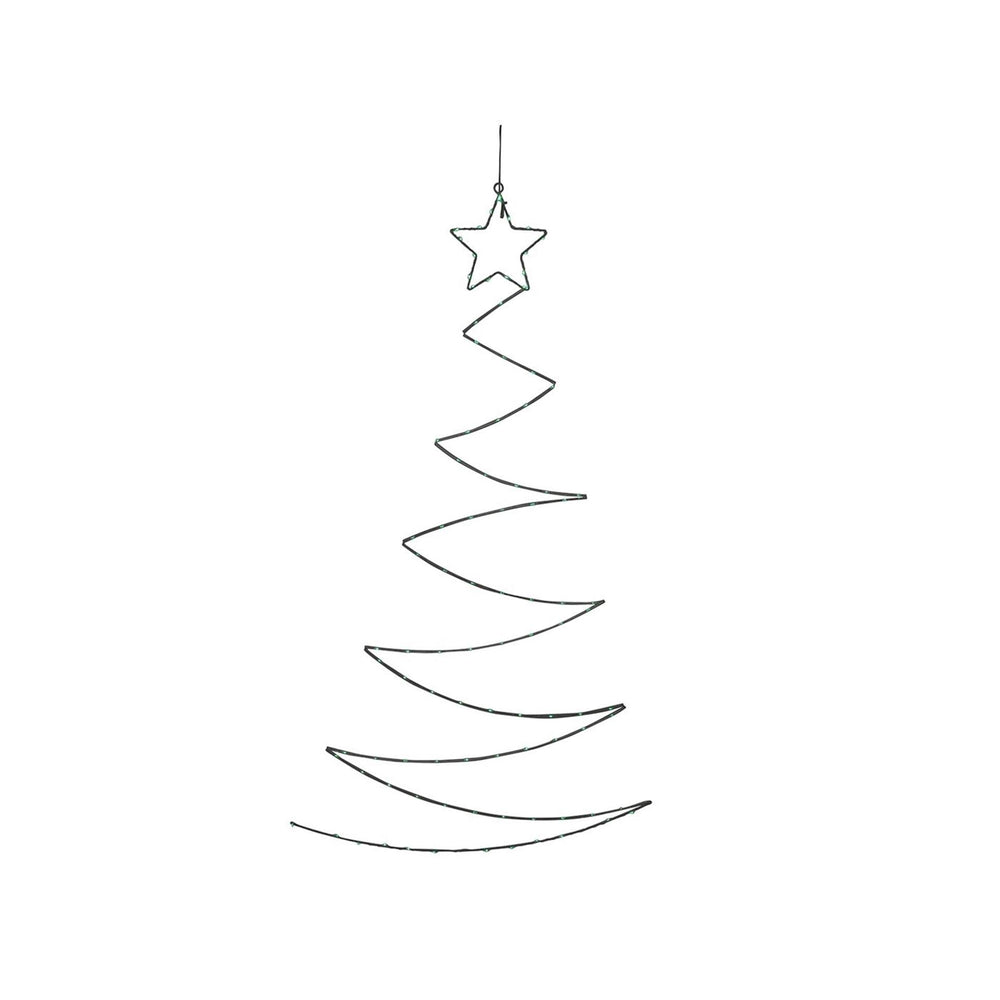 Svenska living led wanddecoratie kerstboom groen 100x60cm 100led 8f ip44 3xaa