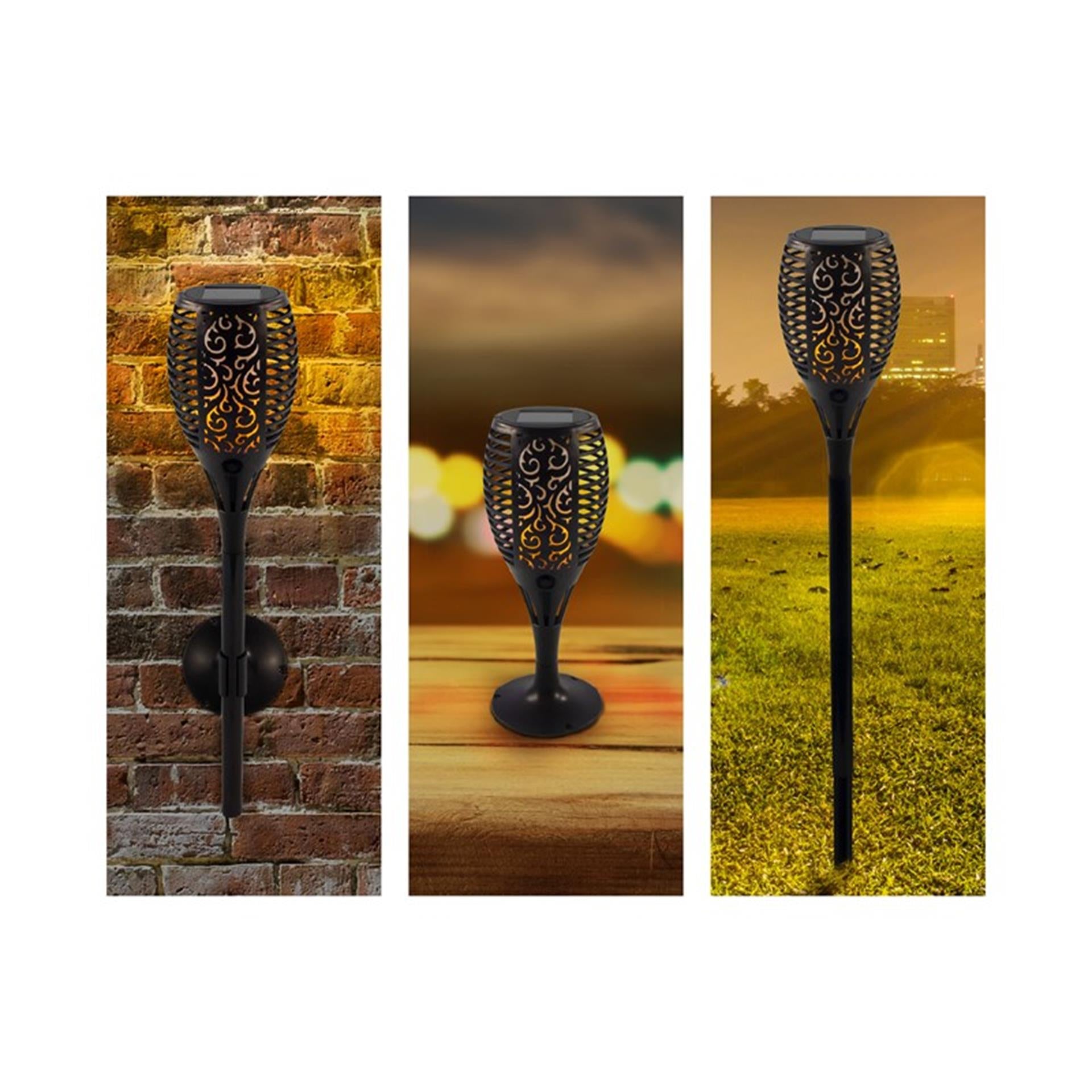 Svenska living tuinfakkel led solar vlam 78cm