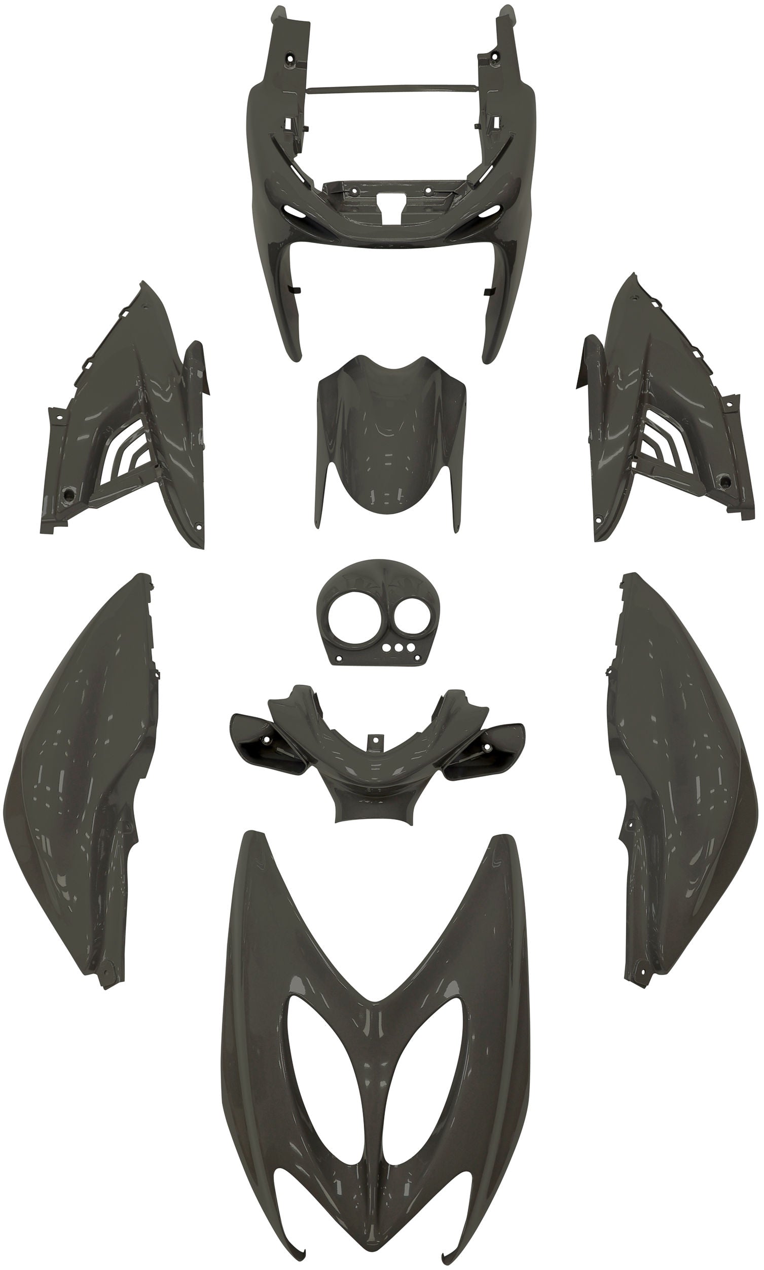 Edge plaatset yamaha aerox 9-delig - nardo grey