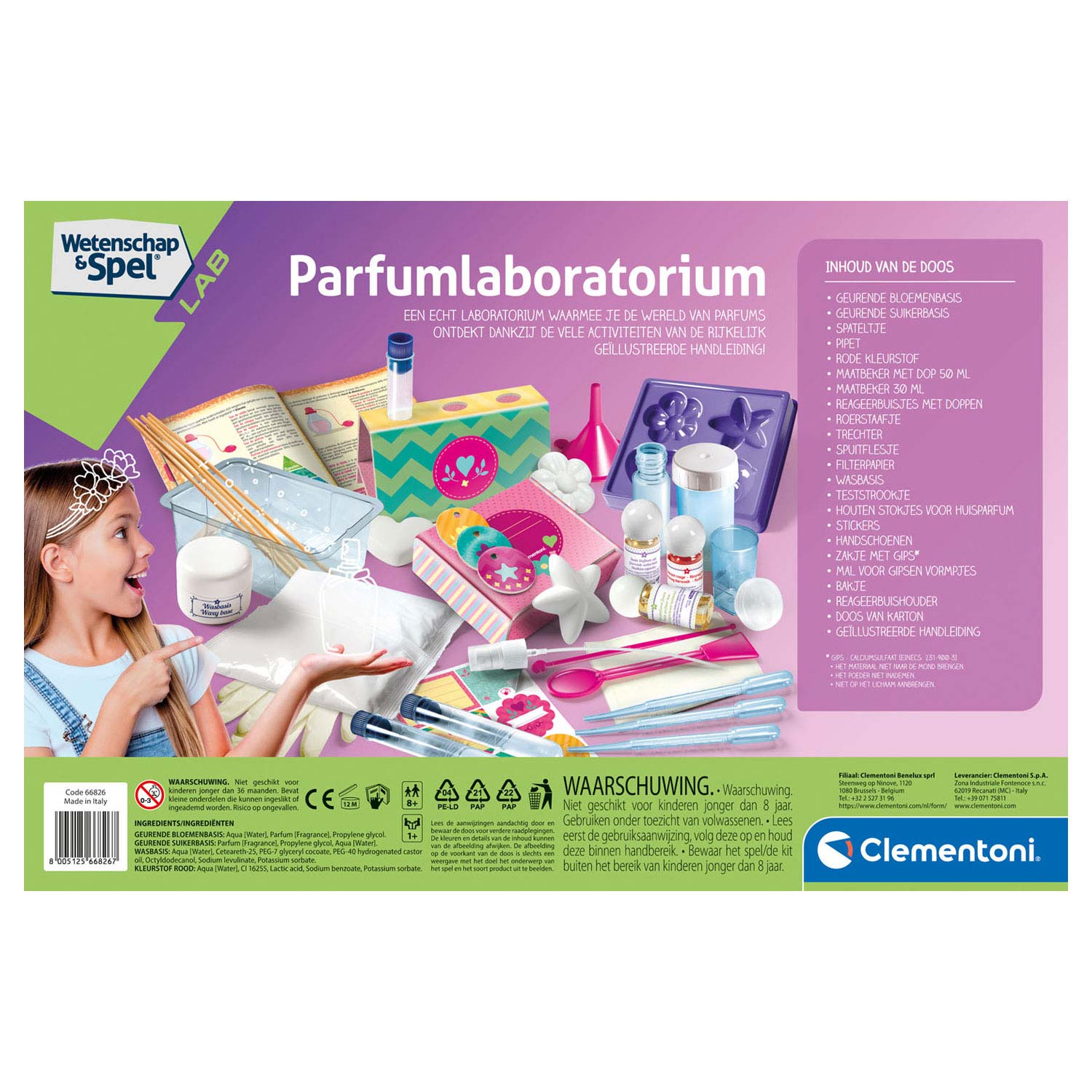 Clementoni wetenschap meisjesparfumlaboratorium
