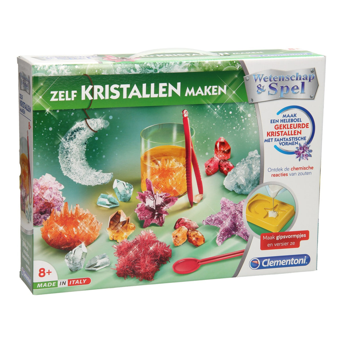 Clementoni wetenschap spel - zelf kristallen maken - experimenteerdoos - educatief speelgoed 8+ jaar
