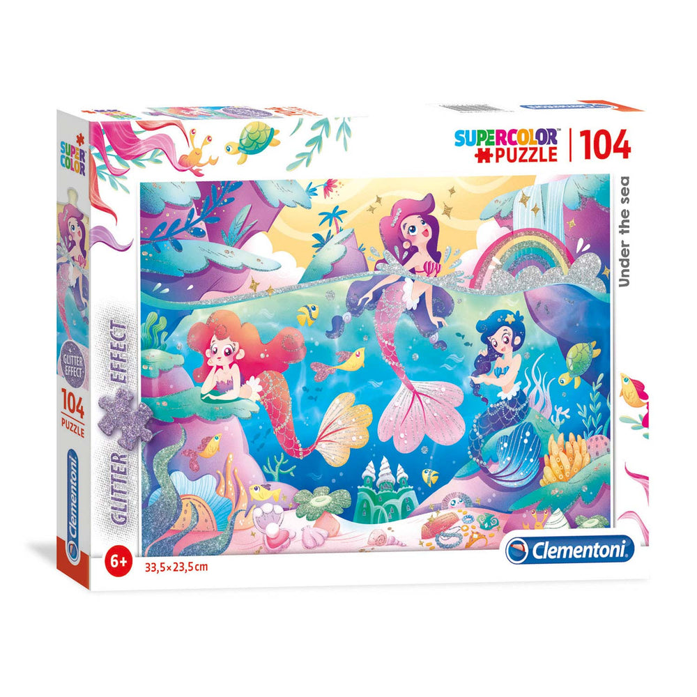 Clementoni Glitterpuzzel Onderwaterwereld, 104st.