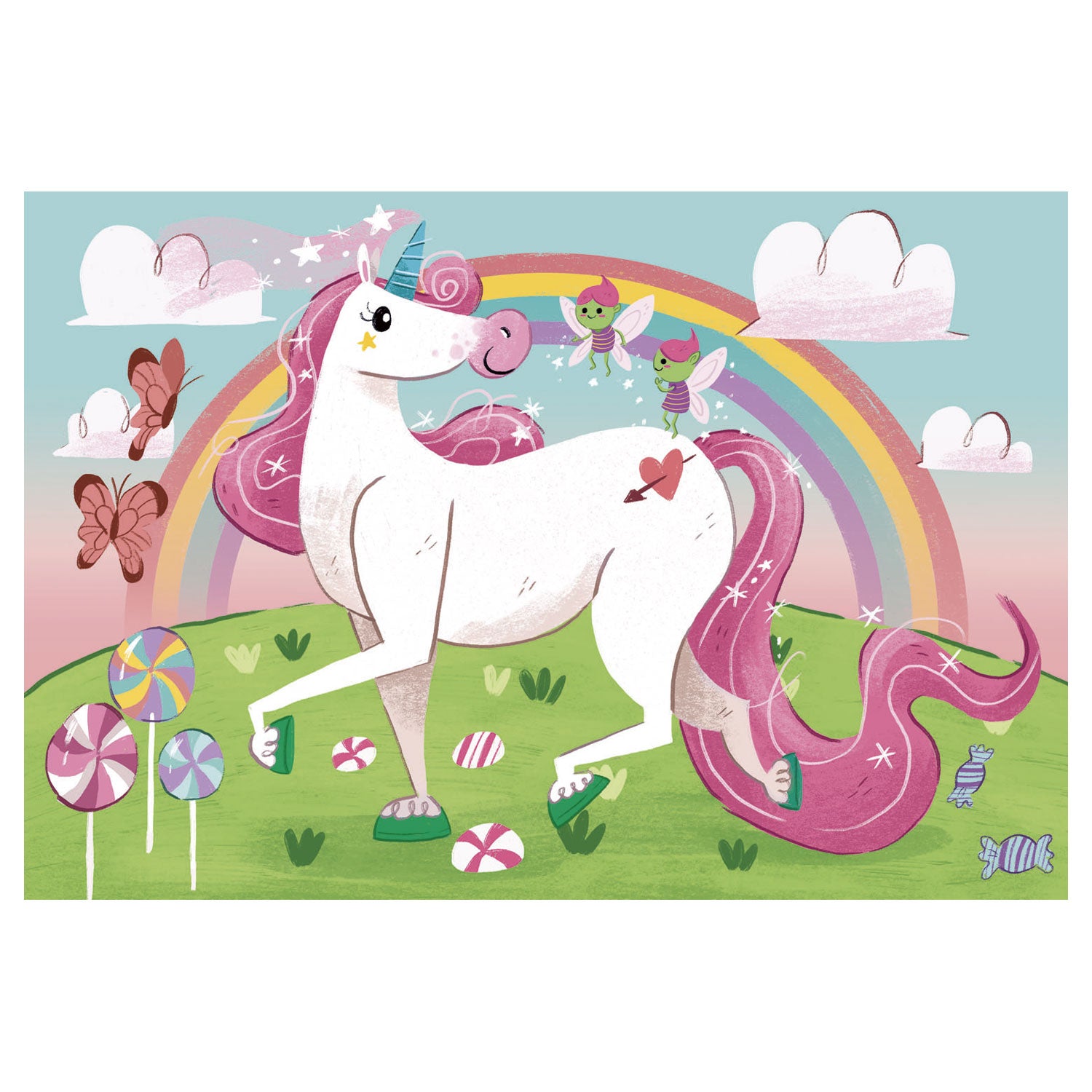 Clementoni Briljante Puzzel Eenhoorn, 2x20st.