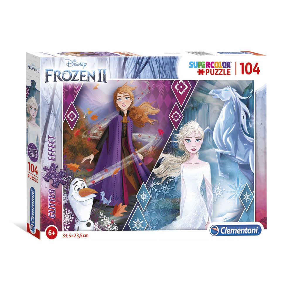 Clementoni Glitterpuzzel Disney Frozen 2, 104st.