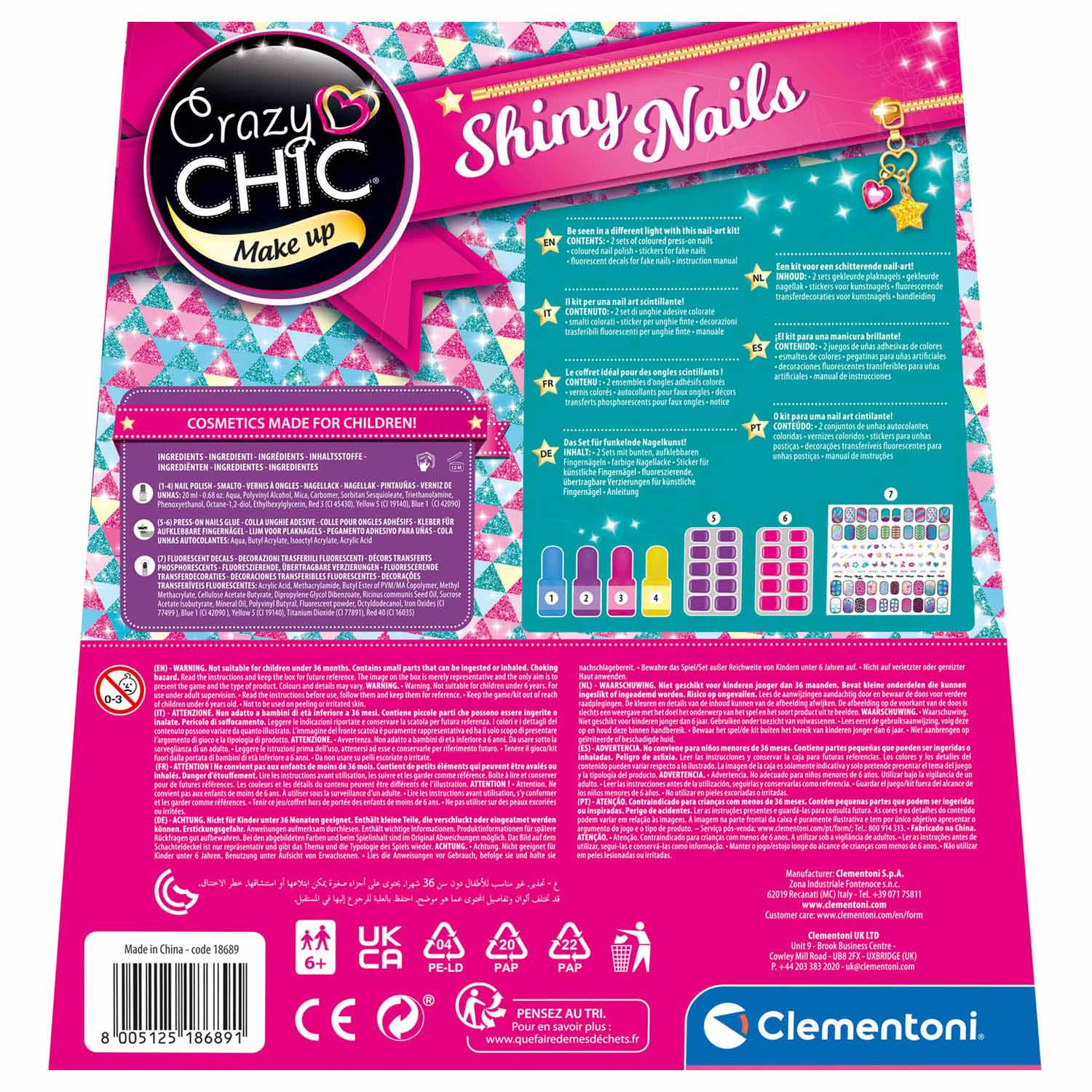 Clementoni crazy chic - fluo nails
