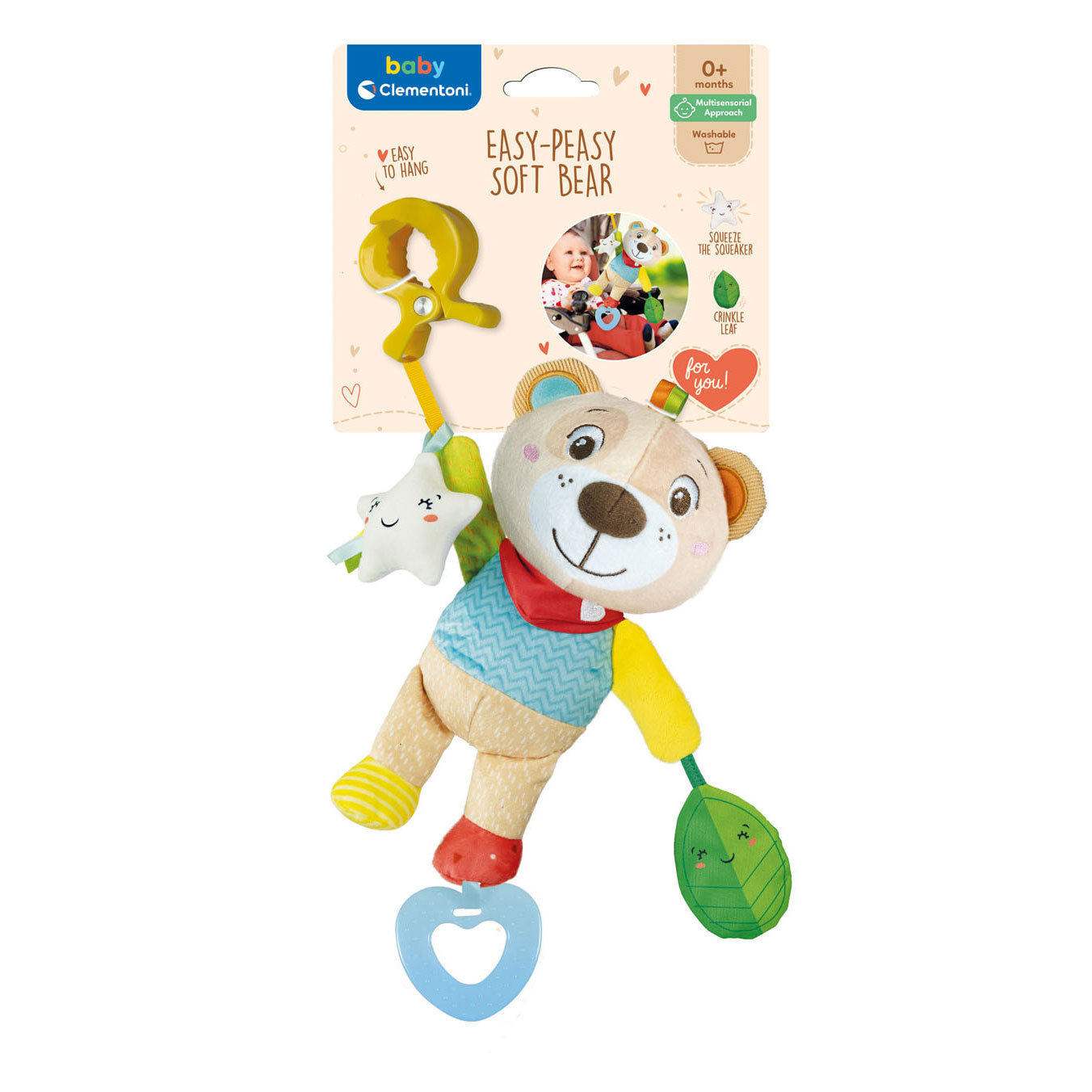 Clementoni Clip Easy Peasy Knuffel - Bier