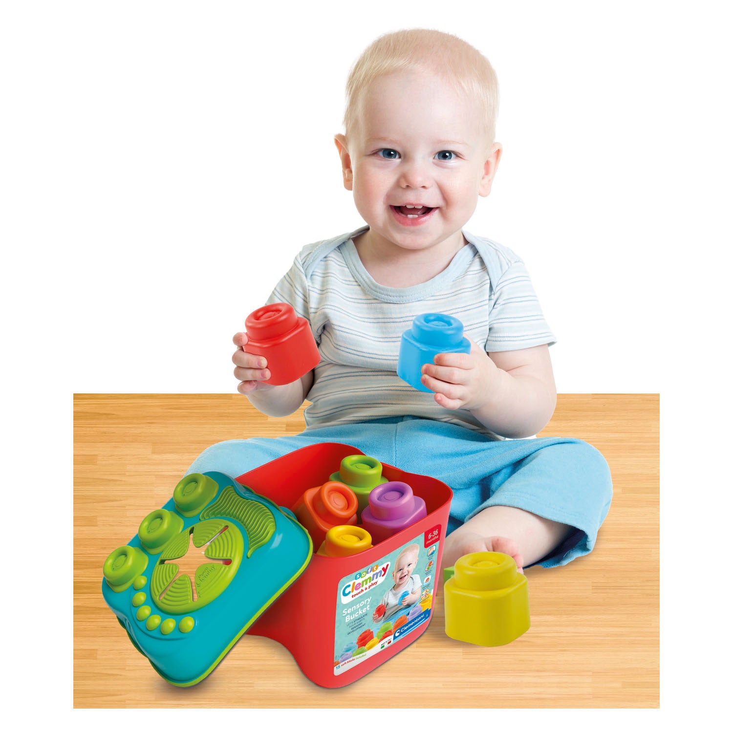 Clementoni Baby Clemmy Sensorische Emmer met Blokken